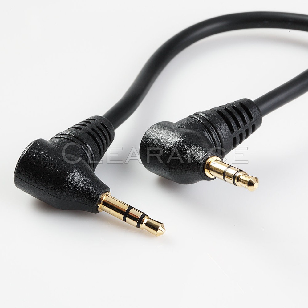 Stereo AUX Cable Male to Male Right Angle Auxiliary Audio Cord 3.5mm 1/8 Adapter