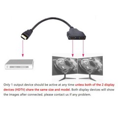 4K HDMI Cable Adapter Male To Dual Female 2.0 Converter 1 in 2 out Splitter lot
