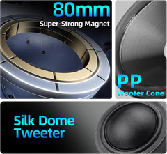 800W 6.5 Inch Marine Speakers – 2 Way Waterproof UV Weather Resistant Outdoor St