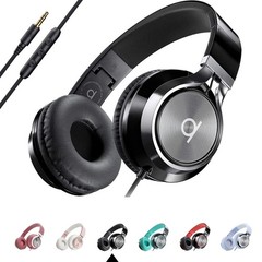 Wired On-Ear Headphones with Mic – Noise Isolating, Foldable, 3.5mm Aux Jack