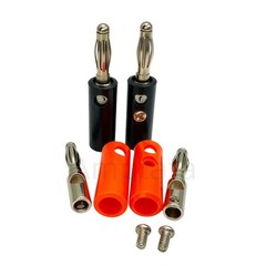 20pcs Banana Plugs 4mm Screw Lock Speaker Wire Audio Jack Connector Lantern Type