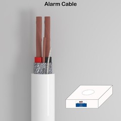 SECURITY WIRE BURGLAR ALARM 22/2 CCA CABLE WHITE 500FT CL2/CL3 RATED PVC JACKET
