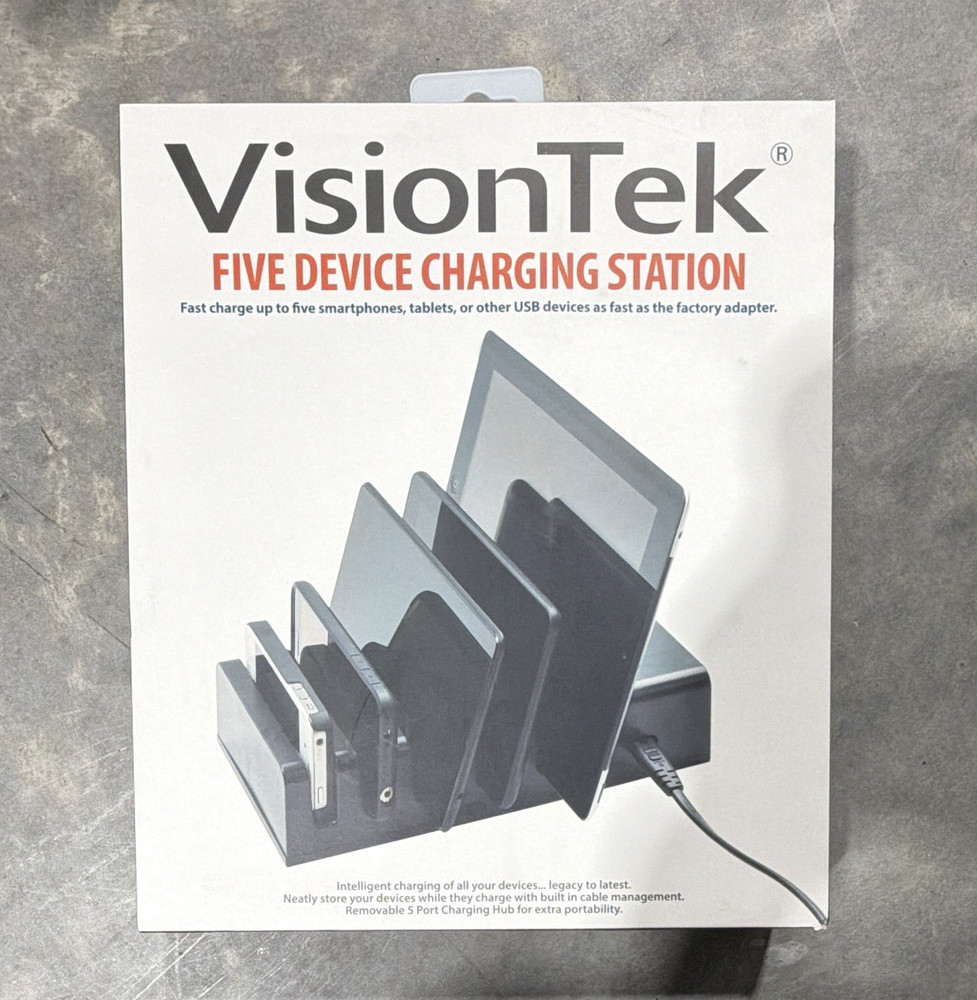 VisionTek 5-Device USB Mains Charging Station Multi-Device Charger
