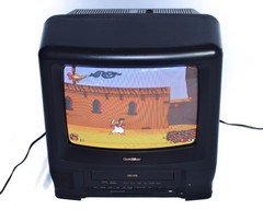 Goldstar GCV 1324M 13 CRT TV VCR Combo Retro Gaming VHS Player Tested Works Rare