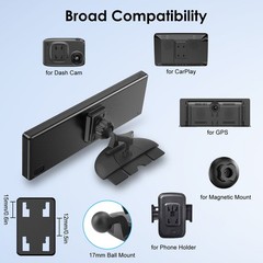 CarPlay Screen CD Slot Mount 360° Adjustable for Car Monitors Tool-Free Install