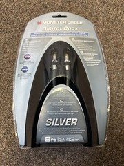 SEALED Monster Cable 400dcx2 Silver Digital Coaxial Cable 8FT NIB FREE Shipping