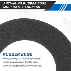 uxcell Black 3 Inch EVA Foam Speaker Edge Surround Rings 3 Inch, black