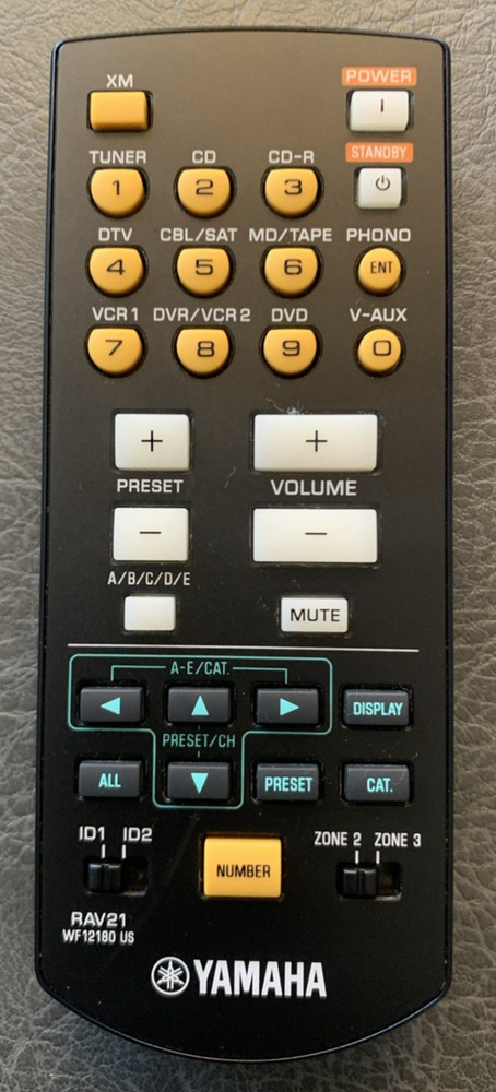 Yamaha RAV21 WF121 US Remote Control – Used, Pro Cleaned & Tested