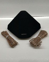 TWO Sony SS-SR301, 16 ohm, 120W Black Bookshelf Triangular Speakers – NEW in Box