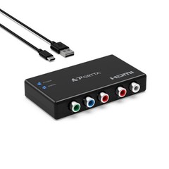 Component to HDMI Converter Adapter – 1080P YPbPr RGB + Audio for HDTV