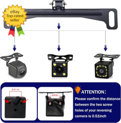 Universal Rear View Camera License Plate Bracket Backup Camera Mount Holder