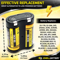 20x 6V 1700mAh 2CR5 Photo Lithium Battery Compatible With DL245 EL2CR5 2CR5M