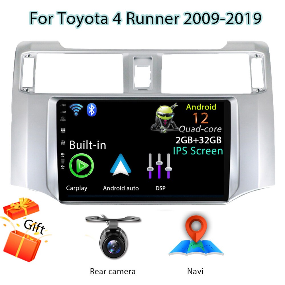 Android14 Head Unit Car Stereo Radio GPS Navi Carplay For Toyota 4Runner 2009-19
