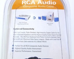 BAFO Premium 24K Gold Plated L/R RCA Stereo Audio Cable 6′ 6FT Retail Pack