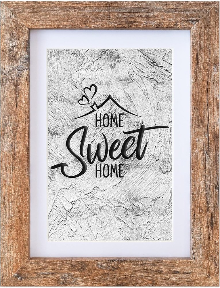 Califortree 5×7 Picture Frame – Can Display Photo 4×6 with 5×7, Rustic Brown