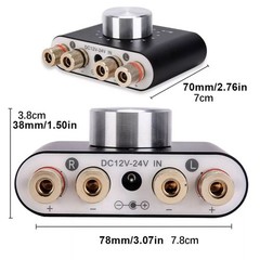 Black Mini Bluetooth 5.0 Digital Power Amplifier HiFi Stereo Audio 50W+50W