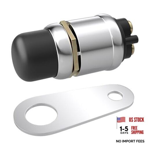 Push Button Starter Switch 12V 50A, Waterproof Momentary Start Switch black-1