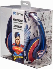 iHome Superman Headphones for Kids Wired Headphones w/ Built in Mic – eKids