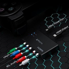 Portta Component To HDMI Converter YPbPr RGB Audio 1080P For HDTV