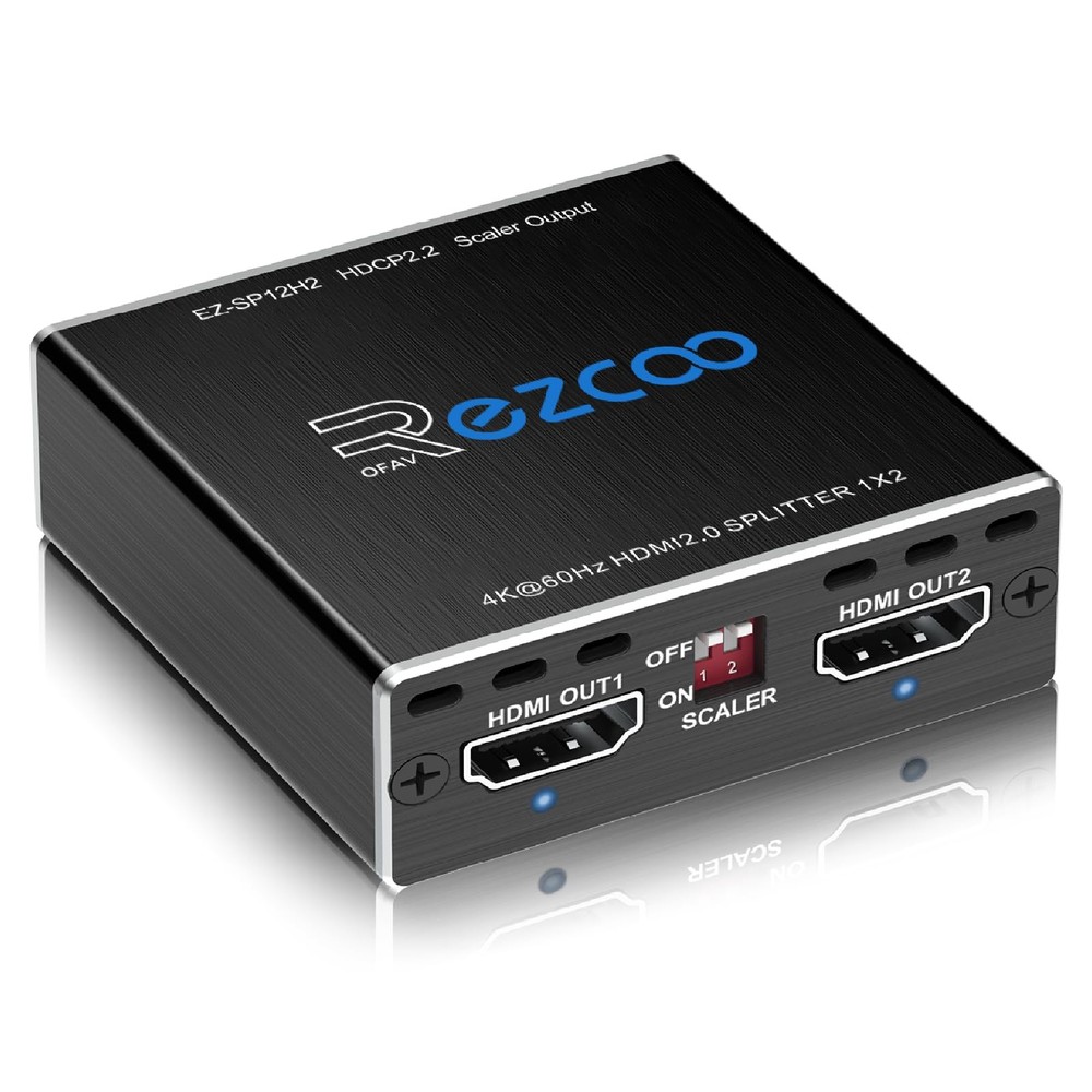 SP12H2 4K HDMI Splitter – 1×2 HDR, Dolby Vision Atmos, Down Scaler, 4K 1080P …