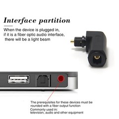 10pcs Toslink Right Angle 90 Degree Digital Optical Audio Adapter Male to Female