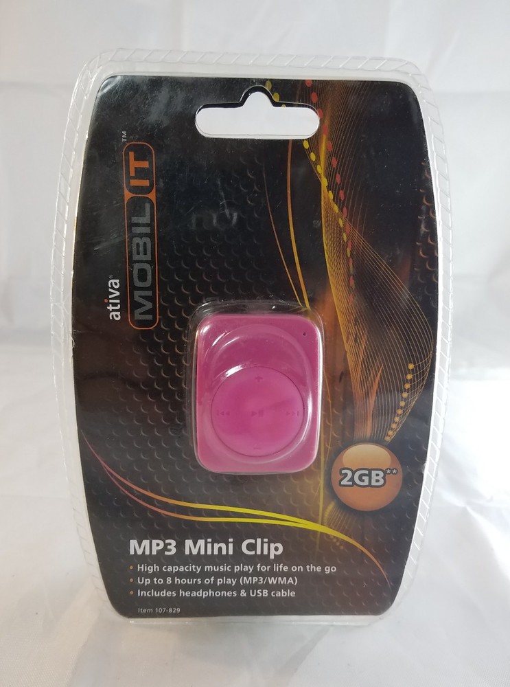 Ativa Mp3 Mobil It Mini Clip 2GB Music Player Pink