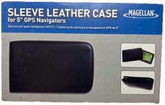 Magellan AN0113SGXXX Genuine Leather GPS Case Sleeve—5″—Black—SHIPS IN 24 HOURS—