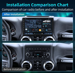 64GB For Jeep Wrangler 2007-2017 Car Stereo Apple CarPlay Android 15 Radio GPS