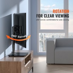 VEVOR TV Stand Mount Swivel Universal TV Stand for 32″-55″ TVs Adjustable Height