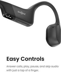 SHOKZ OpenRun – Open-Ear Bluetooth Standard Size+Magnetic Charging, Black