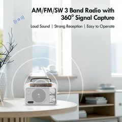 Am/fm/sw1-2 Radio Shortwave Transistor Radio Ac or Battery Operated with Best Re