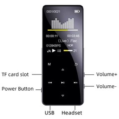 5.0 Bluetooth Music MP4/MP3 Player Support JPG/JPEG/PNG Picture Format