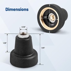 NMO to 3/8 X 24 Thread Antenna Adapter Low Loss Brass Connector for CB Ham Radio