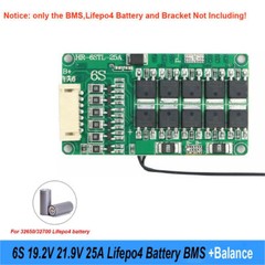 6S 25A Balance BMS 19.2V 21.9V Lifepo4 Battery Protected Board with NTC ACUS