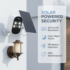 4Pcs Solar Security Camera System Outdoor Wireless WiFi Solar Battery Camera