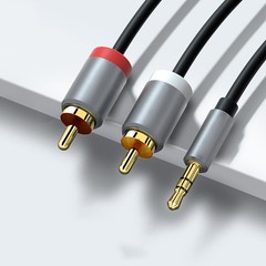 3.5mm Stereo Jack to 2 RCA Phono Cable TV Aux Audio Music Lead 1m 1.5m 2m 3m 5m