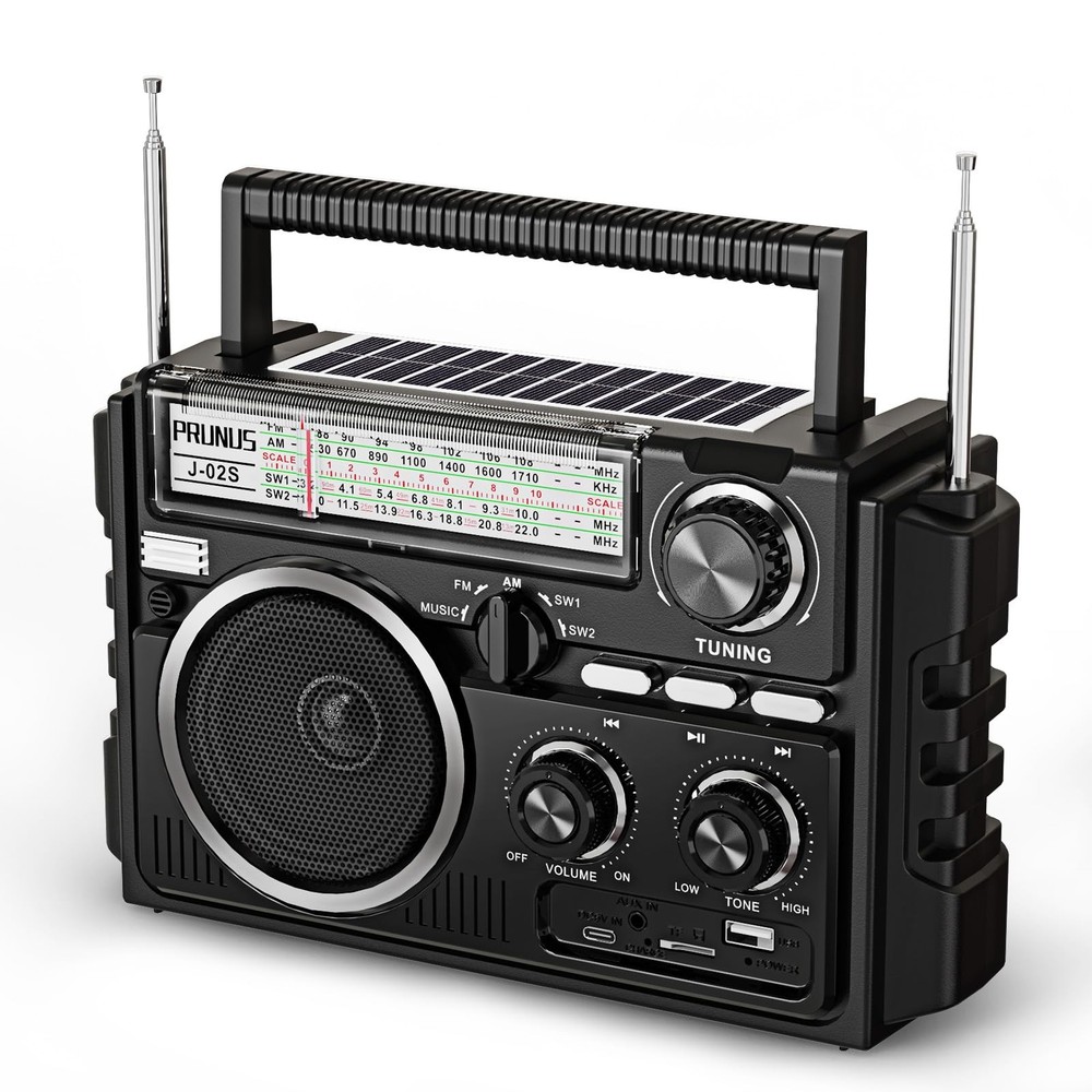 Portable Radio Dual-Antenna AM FM SW Bluetooth USB Rechargeable – Easy to Use