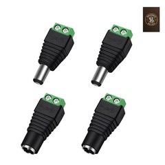 2 Male + 2 Female 12 V 2.1×5.5mm DC Power Jack Plug Adapter Barrel Connector …