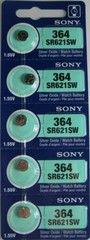 SONY 364 SR621SW watch battery japan FRESH 621 **5 PCS**