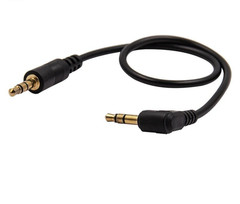 30cm Gold Plated 3.5mm to 3.5mm Jack to Jack Audio Cable Lead Short Aux Car