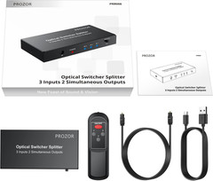 Digital Audio Switcher Splitter – 3 in 2 Out 3 Port Spdif Toslink Optical Swi…