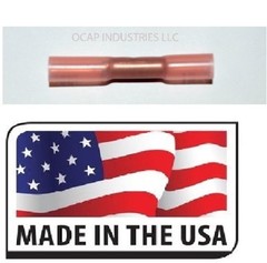 (10) RED 22-18 ga. 3M HEAT SHRINK MARINE GRADE BUTT WIRE CRIMP CONNECTOR USA