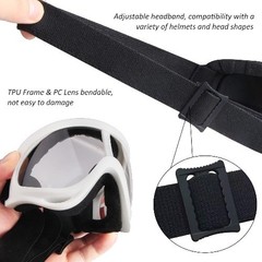 Goggles for ATV, dirt bike, and motocross Color: White/Black Frame+clear Lens