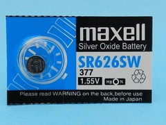 MAXELL 377 SR626SW Watch Battery 1Pc EXP. 2030