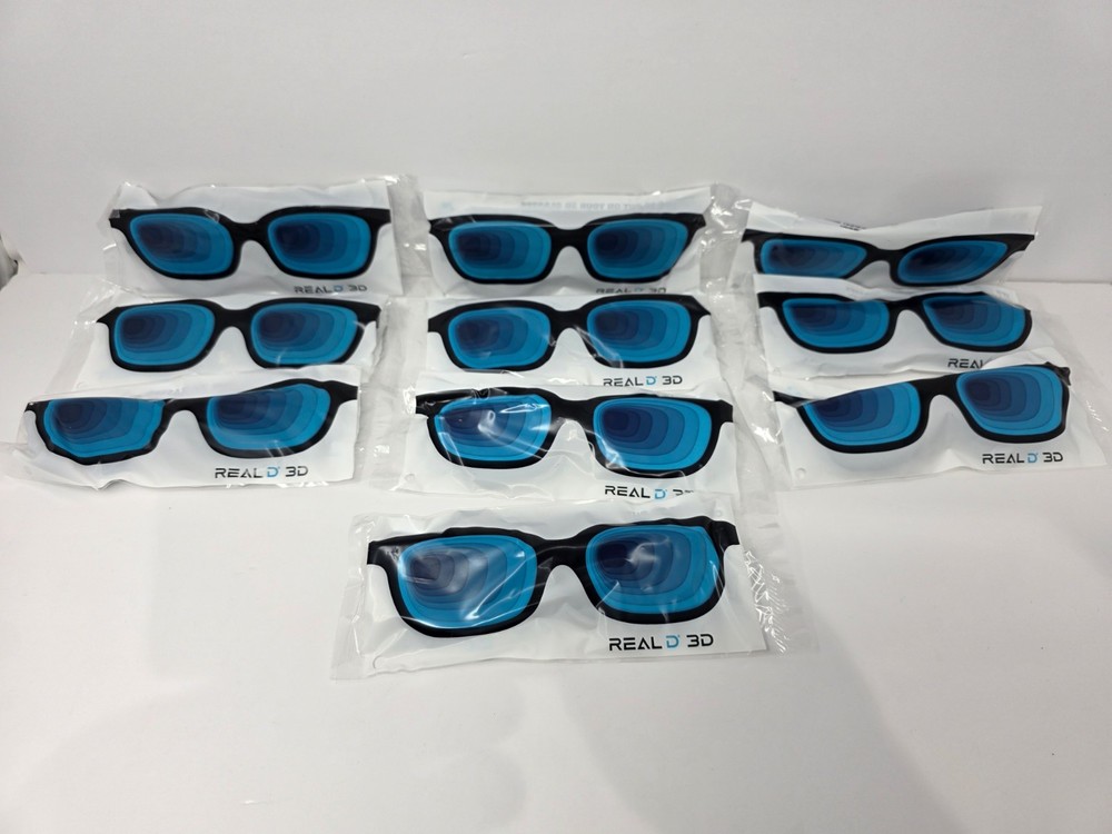 Lot of 10x Brand New Real D 3D Glasses ADULT Size PN: 0030109-001 ***