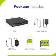 SANNCE 5in1 16CH DVR 1080P Lite CCTV Security Video Recorder for Camera System