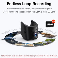 4K+1080P Dash Cam Front and Rear for Audi 2019-2026 Q3 Q5 Q6 Q7 Q8,A3 A4 A5 A6