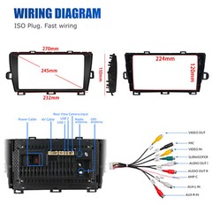 For Toyota PRIUS 2010-2015 Android 13 Carplay Car Stereo Radio GPS WIFI Navi 64G