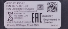 Axis P1435-LE Bullet Network Camera Outdoor Weatherproof White 0777-001-03 -USED