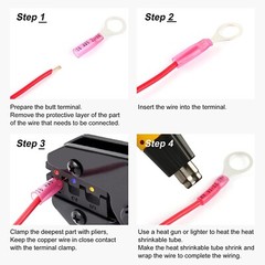 250Pc Heat Shrink Wire Connectors Electrical Ring Fork Spade Crimp Terminals Kit